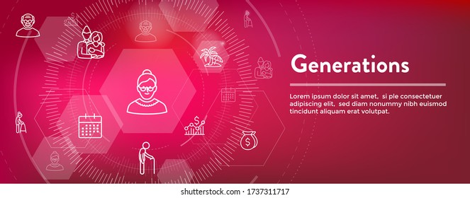 Generations Web Header Banner and Icon Set