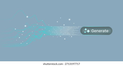 IA generativo. Información de flujo Abstractas con línea y punto. Big data, IA, transferencia de datos, flujo de datos, modelo de lenguaje Grande, concepto de tecnología de aprendizaje automático