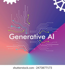 Generative ai (artificial intelligence) social media post concept