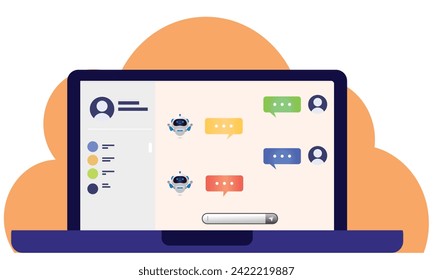 Generative AI Chatbot handles customers, AI Application AI Software Using Artificial Intelligence in CRM Software, and CRM Business Management Software Chatbot. Artificial Intelligence in Business App