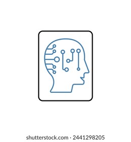 generative ai concept line icon. Simple element illustration. generative ai concept outline symbol design.