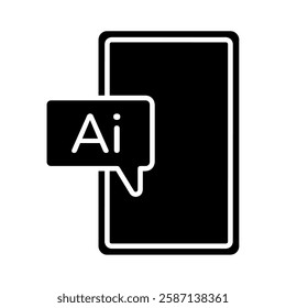 Generative AI device icon illustration