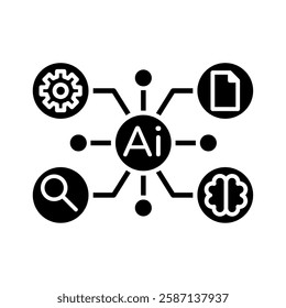 Generative AI hub icon illustration