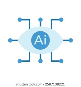 Generative AI hub icon illustration