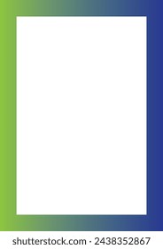 Ilustración AI generativa de marco en blanco orientado al paisaje rodeado por una mezcla diversa de flores de colores sobre un fondo verde azulado