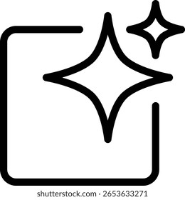 IA generativo – icono de línea en estilo de contorno con trazo editable. Ilustración vectorial sobre fondo transparente.