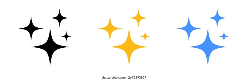 Generative AI logo icon magic sparkle stars symbol , Artificial intelligence sign. Vector ai generated icon blue logo
