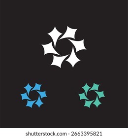 Generative AI logo icon with star and square icon. Artificial intelligence and Machine learning sign icon. Tools for generate from the text. Icon element for app and web.