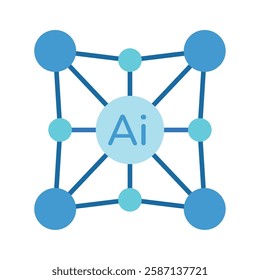 Generative AI network icon illustration