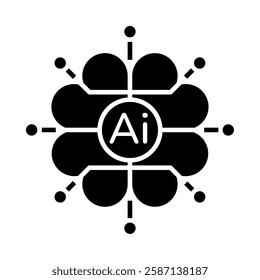 Generative AI nodes icon illustration