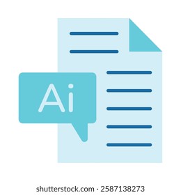 Generative AI report icon illustration