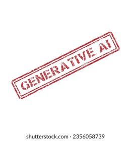 
GENERATIVE AI-Kautschukstempel mit farbigem Hintergrund