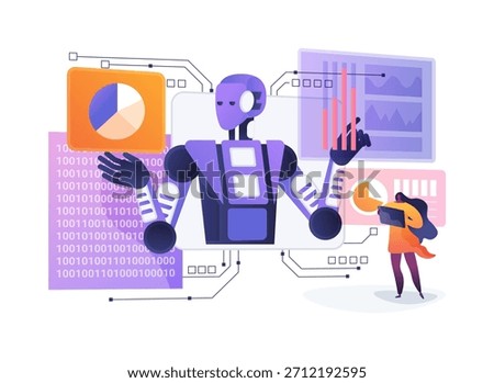 Generative AI for Synthetic Data Creation abstract concept vector illustration. Synthetic data generators improve AI training datasets. abstract metaphor.