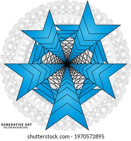 Generative art colorful abstract background vector template