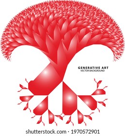 Generative art colorful abstract background vector template