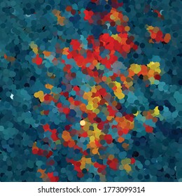 Generative Art: Colorful Pattern Made of Several Hundred Thousand Dots