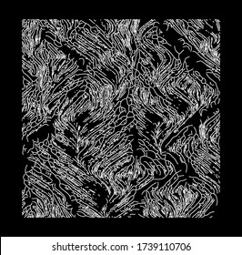 Generative Art with Random Perlin Noise Visualization. Conceptual image of high tech systems: Artificial Intelligence, Deep Learning, Neural networks and Internet Map.