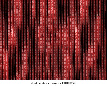 Generative block stream with binary digit. Vector illustration. Concept of blockchain, fintect, big data, cryptocurrency, hacking