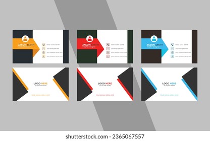 Generative Business Card Design. Vector Template Diagram.