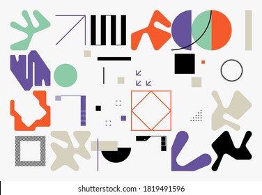 Generative Designgrafiken von bizarren, von Vektorgrafiken generierten Formen und abstrakten geometrischen Gestaltungselementen, die für Web-Hintergrund, Poster-Bildende Kunst, Titelseiten und digitale Ausdrucke nützlich sind