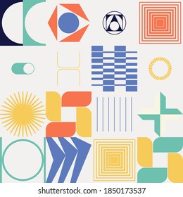 Generative Designgrafiken von bizarren, von Vektorgrafiken generierten Formen und abstrakten geometrischen Gestaltungselementen, die für Web-Hintergrund, Poster-Bildende Kunst, Titelseiten und digitale Ausdrucke nützlich sind