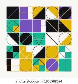 Generative design artwork graphics of bizarre computer vector generated shapes and abstract geometric design elements, useful for web background, poster fine arts, front page covers and digital prints