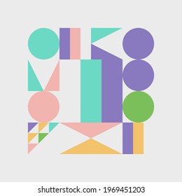 Generative design artwork graphics of bizarre computer vector generated shapes and abstract geometric design elements, useful for web background, poster fine arts, front page covers and digital prints