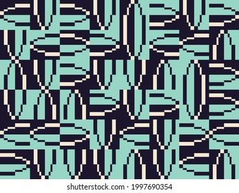 Generative design artwork graphics of bizarre computer vector generated shapes and abstract geometric design elements, useful for web background, poster fine arts, front page covers and digital prints