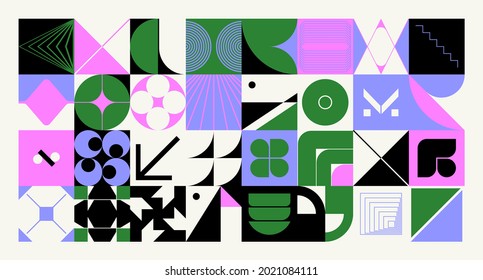 Generative design artwork graphics of bizarre computer vector generated shapes and abstract geometric design elements, useful for web background, poster fine arts, front page covers and digital prints