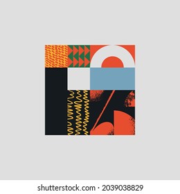 Generative design artwork graphics of bizarre computer vector generated shapes and abstract geometric design elements, useful for web background, poster fine arts, front page covers and digital prints