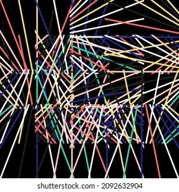 Generative design artwork graphics of bizarre computer vector generated shapes and abstract geometric design elements, useful for web background, poster fine arts, front page covers and digital prints