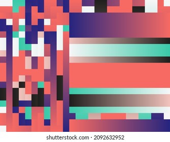 Generative design artwork graphics of bizarre computer vector generated shapes and abstract geometric design elements, useful for web background, poster fine arts, front page covers and digital prints