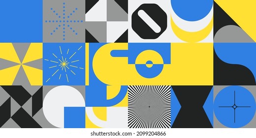 Generative design artwork graphics of bizarre computer vector generated shapes and abstract geometric design elements, useful for web background, poster fine arts, front page covers and digital prints