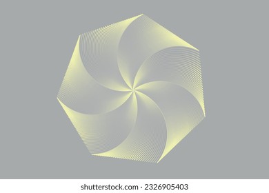 Generative design artwork graphics of bizarre computer vector generated shape