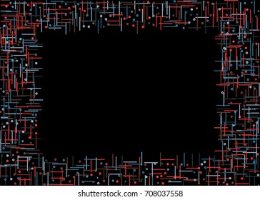 Generative dot line abstract frame background