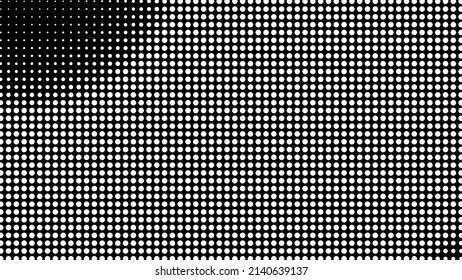 Generative gray simple art. Screen media technology. Code, digital creative. Coding abstract video trippy. Mesh LCD display. Array from dots. Scale size different hole space.