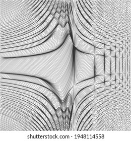 Generative Line Pattern, Abstract Background