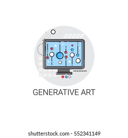 Generative Modern Art Technology Icon Vector Illustration