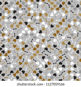 Generative pattern with love art design. Color ornament.