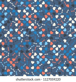 Generative pattern with love art design. Color ornament.