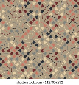 Generative pattern with love art design. Color ornament.