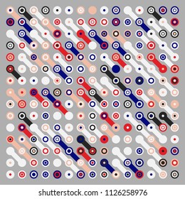 Generative random pattern art design. Color ornament.