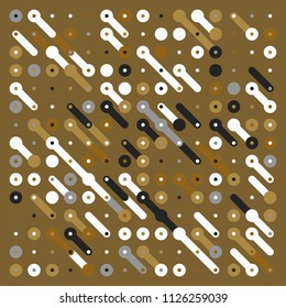 Generative random pattern art design. Color ornament.