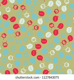 Generative random pattern with chatbot and bubbles