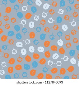 Generative random pattern with chatbot and bubbles