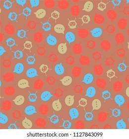 Generative random pattern with chatbot and bubbles