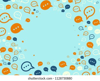 Generative random pattern with chatbot and bubbles template