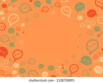 Generative random pattern with chatbot and bubbles template