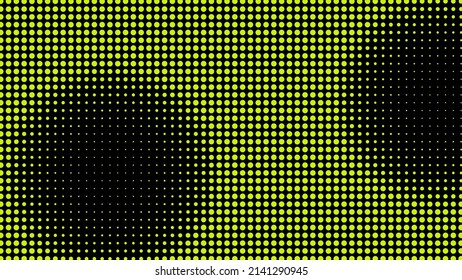 Generative real time art. Screen media technology. Code, digital creative. Coding abstract video trippy. Mesh LCD display. Array from dots. Scale size different hole space.