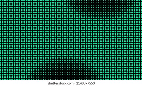 Generative real time art. Screen media technology. Code, digital creative. Coding abstract video trippy. Mesh LCD display. Array from dots. Scale size different hole space.